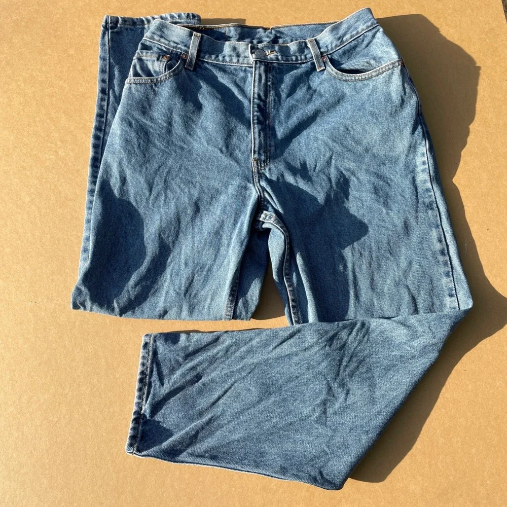 Vintage Levi's 550 Relaxed Tapered Jeans Women 14 Blue Casual High Rise Denim 90